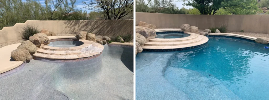 Pool resurfacing in Phoenix AZ – before and after results